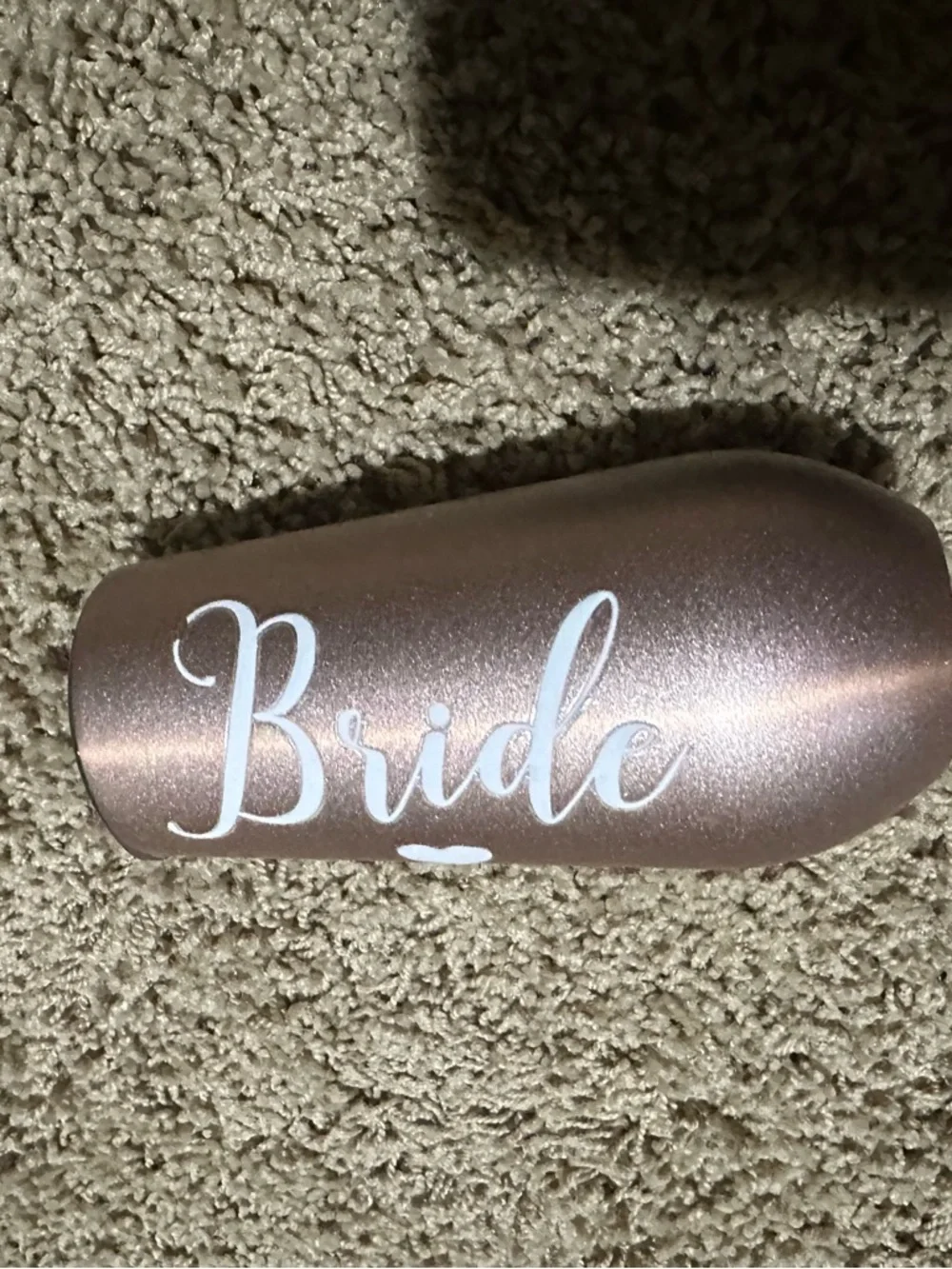 Rose Gold 'Bride' Glitter Tumbler